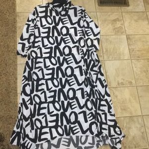 High/Low Hoodie “LOVE” Dress size M